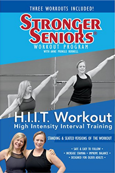 High Intensity Interval Training HIIT DVD Video Program Chair Aerobics for Seniors - Stronger Seniors Chair Exercise Programs